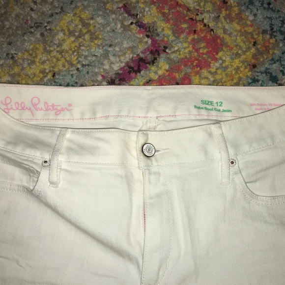 Lilly Pulitzer White Bootcut Jeans - Picture 3 of 3